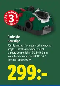 Lidl Parkside Borrslip, SEK 299 erbjuda