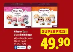 Lidl Häagen Dazs Glass i minikopp, SEK 49.9 erbjuda