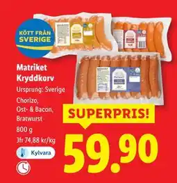 Lidl Matriket Kryddkorv, SEK 59.9 erbjuda