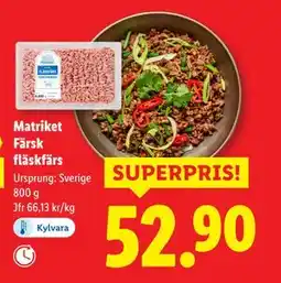 Lidl Matriket Färsk fläskfärs, SEK 52.9 erbjuda