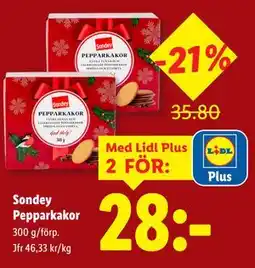 Lidl Sondey Pepparkakor, Pris i appen erbjuda