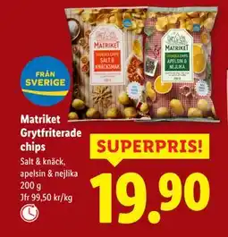 Lidl Matriket Grytfriterade chips, SEK 19.9 erbjuda