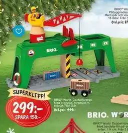 Leklust BRIO World Containerkran, SEK 299 erbjuda