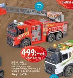 Leklust Dickie Toys Volvo brandbil, SEK 699 erbjuda