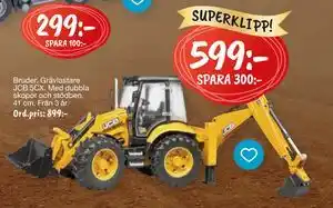 Leklust Bruder Grävlastare JCB 5CX, SEK 599 erbjuda