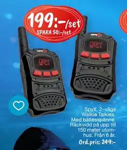 Leklust SpyX. 2-vägs Walkie Talkies, SEK 199 erbjuda
