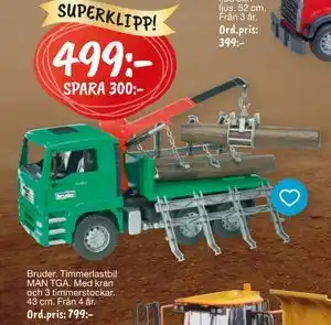Leklust Bruder. Timmerlastbil MAN TGA, SEK 499 erbjuda