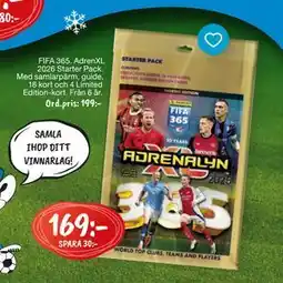Leklust FIFA 365. AdrenXL 2026 Starter Pack, SEK 169 erbjuda