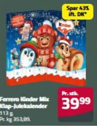 Ferrero Kinder Mix Klap-Julekalender