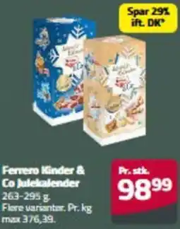 Fleggaard Ferrero Kinder & Co Julekalender erbjuda