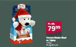 Fleggaard Ferrero Kinder Maxi m. Tøjdyr erbjuda