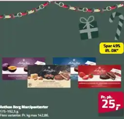 Fleggaard Anthon Berg Marcipantærter erbjuda