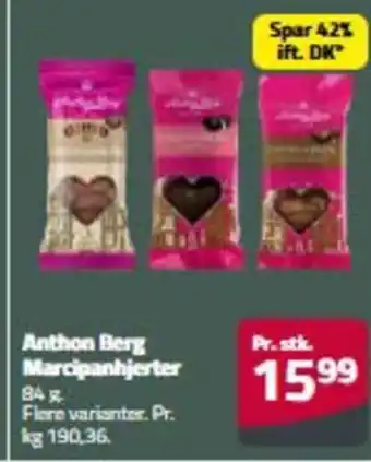 Fleggaard Anthon Berg Marcipanhjerter erbjuda
