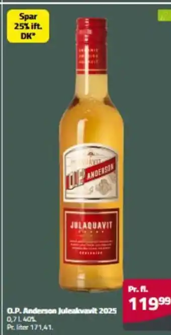 Fleggaard O.P. Anderson Juleakvavit 2025 erbjuda