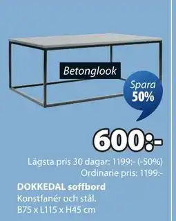 JYSK DOKKEDAL soffbord, SEK 600 erbjuda