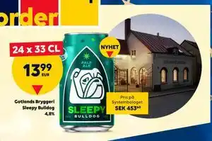 Gotlands Bryggeri Sleepy Bulldog 4,8%., EUR 13.99