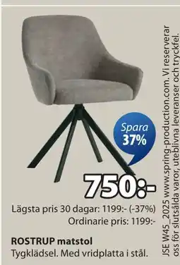 JYSK ROSTRUP matstol, SEK 750 erbjuda