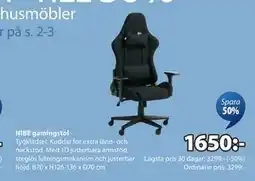 JYSK NIBE gamingstol, SEK 1650 erbjuda