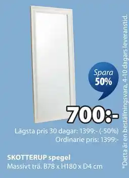 JYSK SKOTTERUP spegel, SEK 700 erbjuda