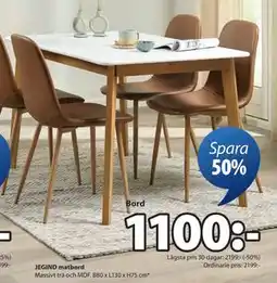 JYSK JEGIND matbord, SEK 1100 erbjuda