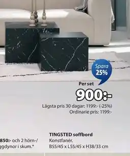 JYSK TINGSTED soffbord, SEK 900 erbjuda