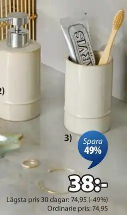 JYSK SMEDBY tandborsthållare, SEK 38 erbjuda