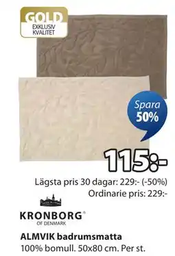 JYSK ALMVIK badrumsmatta, SEK 115 erbjuda
