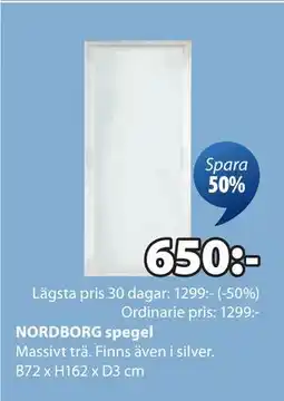 JYSK NORDBORG spegel, SEK 650 erbjuda