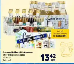 Border Shop Svenska Nubbar, O.P. Anderson eller Skärgårdssnapsar, EUR 13.42 erbjuda