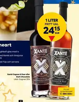 Border Shop Xanté Cognac & Pear eller Dark Chocolate, EUR 24.15 erbjuda
