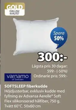 JYSK SOFTSLEEP fiberkudde, SEK 300 erbjuda