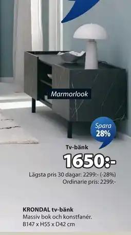 JYSK KRONDAL tv-bänk, SEK 1650 erbjuda