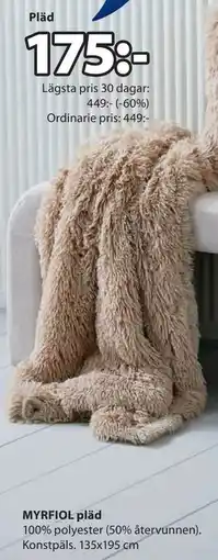 JYSK MYRFIOL pläd, SEK 175 erbjuda