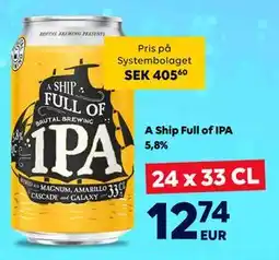 Border Shop A Ship Full of IPA 5,8%, EUR 12.74 erbjuda