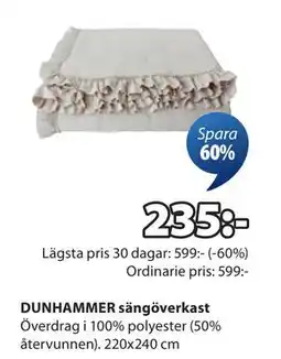 JYSK DUNHAMMER sängöverkast, SEK 235 erbjuda
