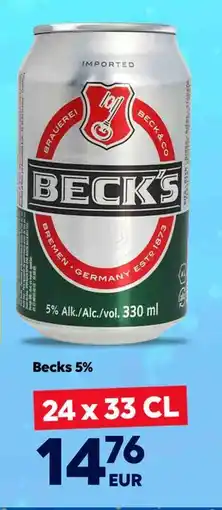 Border Shop Becks 5%, EUR 14.76 erbjuda