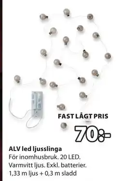 JYSK ALV led ljusslinga, SEK 70 erbjuda