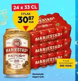 Border Shop Mariestads Export 5,3%, EUR 30.87 erbjuda