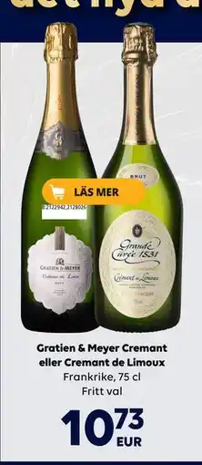 Border Shop Gratien & Meyer Cremant eller Cremant de Limoux, EUR 10.73 erbjuda