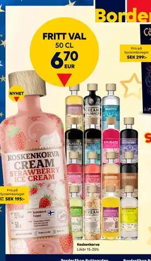 Border Shop Koskenkorva, EUR 6.7 erbjuda