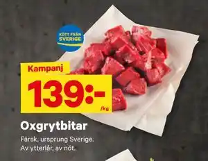 City Gross Oxgrytbitar, SEK 139 erbjuda