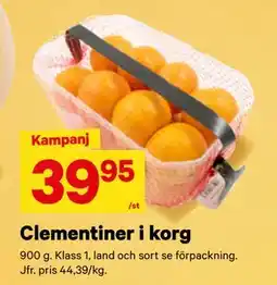City Gross Clementiner i korg, SEK 39.95 erbjuda