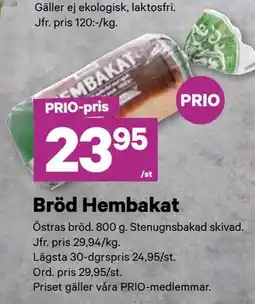City Gross Bröd Hembakat, Pris i appen erbjuda