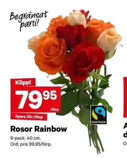 City Gross Rosor Rainbow, SEK 79.95 erbjuda