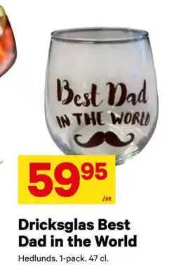 City Gross Dricksglas Best Dad in the World, SEK 59.95 erbjuda