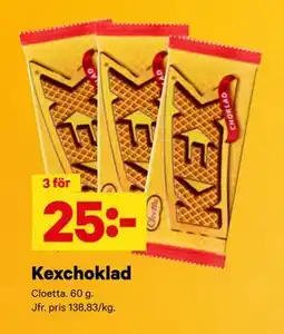 City Gross Kexchoklad, SEK 25 erbjuda