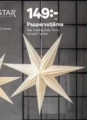 City Gross Pappersstjärna, SEK 149 erbjuda