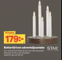 City Gross Batteridriven adventsljusstake, SEK 179 erbjuda