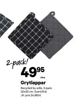 City Gross Grytlappar, SEK 49.95 erbjuda