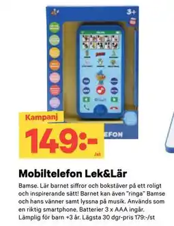 City Gross Mobiltelefon Lek&Lär, SEK 149 erbjuda